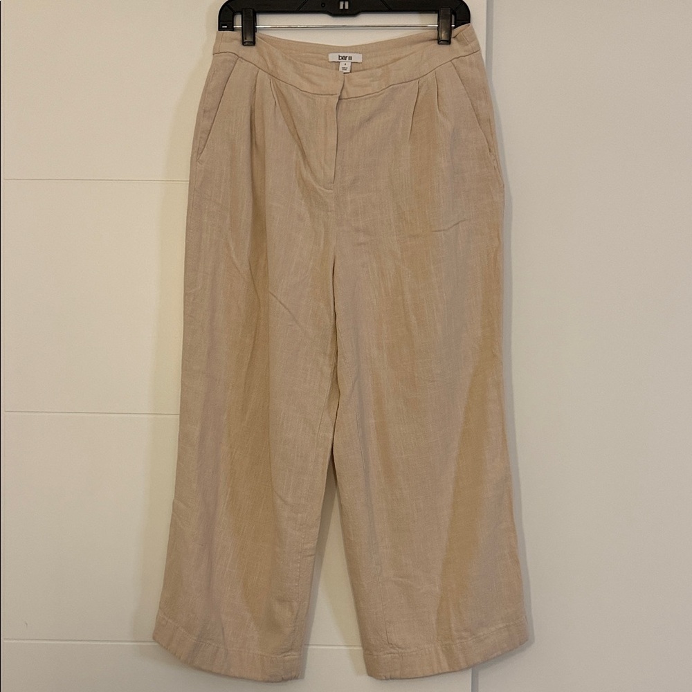 Bar III Light Beige Pleated Trousers